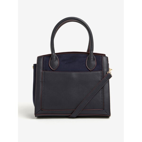 Geanta bleumarin & negru cu aspect de piele - Dorothy Perkins