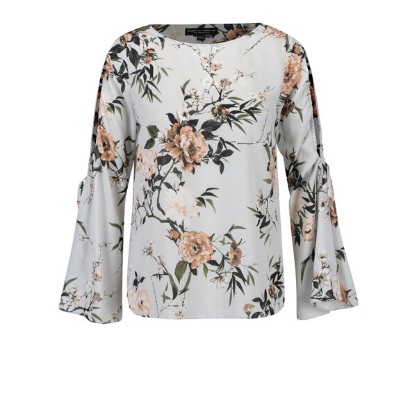 Bluza cu print floral si maneci cu decupaje Dorothy Perkins