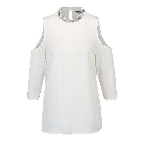 Bluza crem cu decupaje si aplicatii decorative Dorothy Perkins Tall