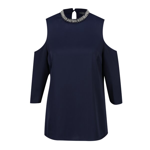 Bluza bleumarin cu decupaje si aplicatii Dorothy Perkins Tall