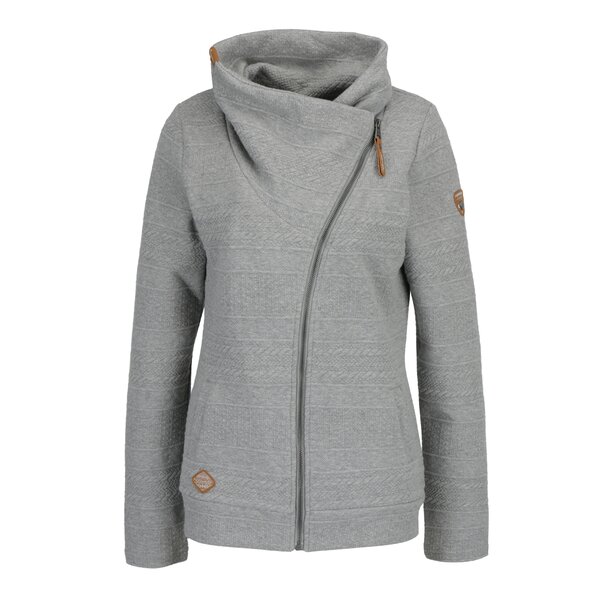 Jacheta gri cu guler inalt si model geometric Ragwear Swing