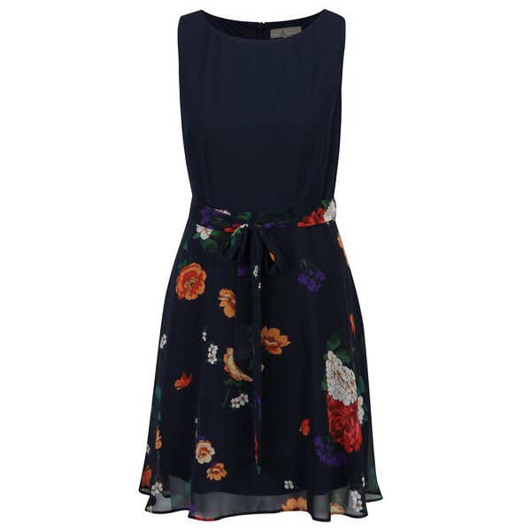 Rochie clos bleumarin cu print floral Billie & Blossom