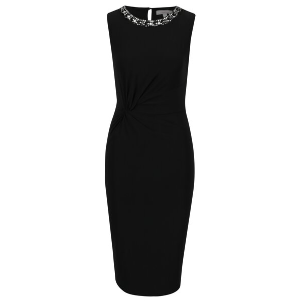 Rochie neagra tubulara cu aplicatii decorative - Dorothy Perkins Petite