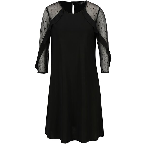 Rochie neagra cu maneci din voal Dorothy Perkins