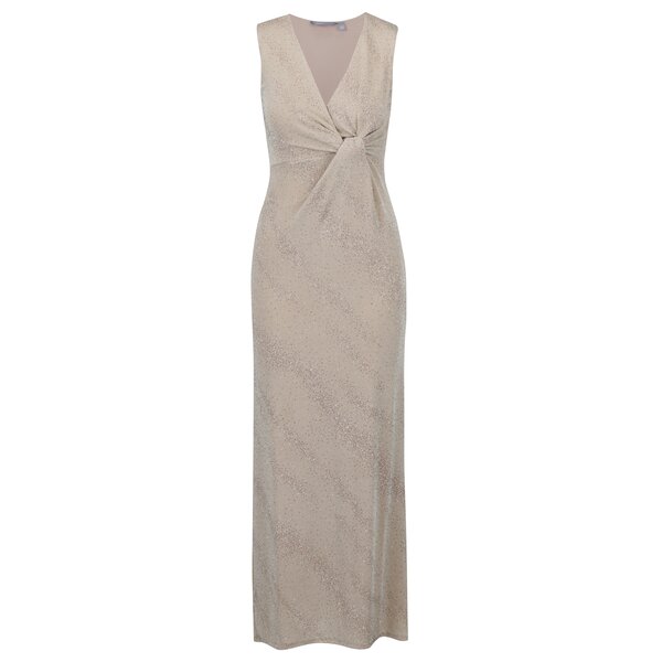 Rochie maxi bej cu nod decorativ Dorothy Perkins Petite