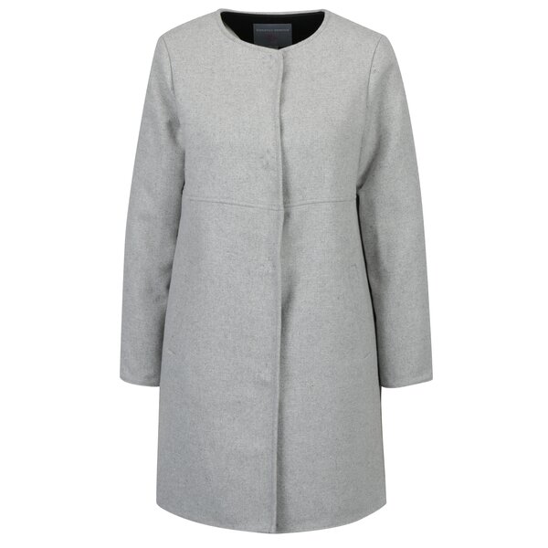 Palton gri cu nasturi ascunsi Dorothy Perkins Petite