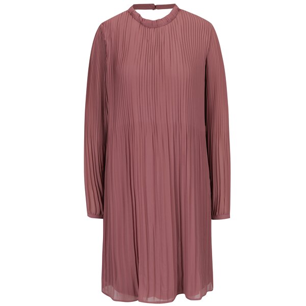 Rochie roz prafuit cu pliuri VILA Slet