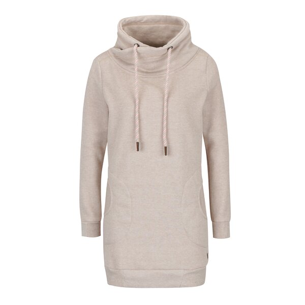 Bluza lunga roz melanj cu guler inalt Hailys Lilly