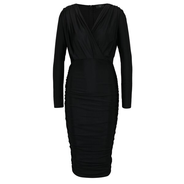 Rochie neagra cu decolteu suprapus AX Paris