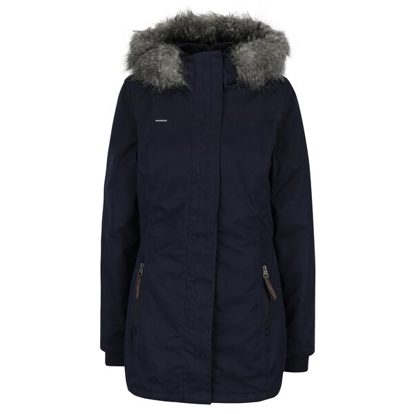 Geaca bleumarin de iarna cu gluga pentru femei - Ragwear Break Long