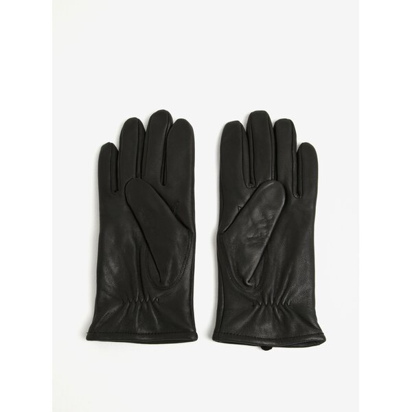 Manusi negre din piele naturala pentru barbati - Selected Homme Morten