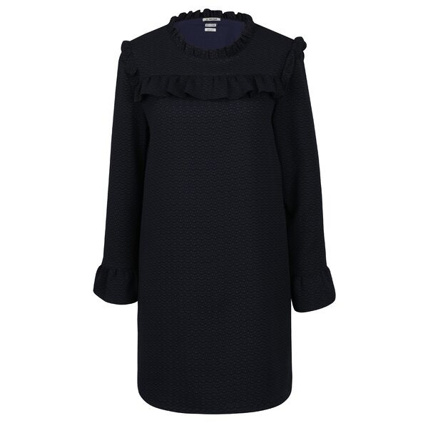 Rochie bleumarin dreapta cu volane discrete - Rich & Royal