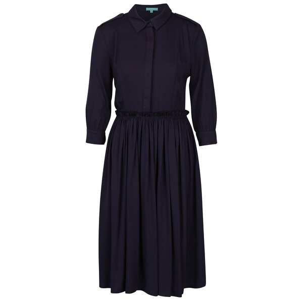 Rochie camasa mov cu pliuri Fever London Margot