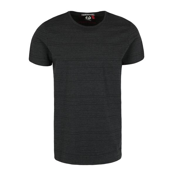 Tricou gri inchis & negru melanj cu print in dungi - Ragwear Skywatch