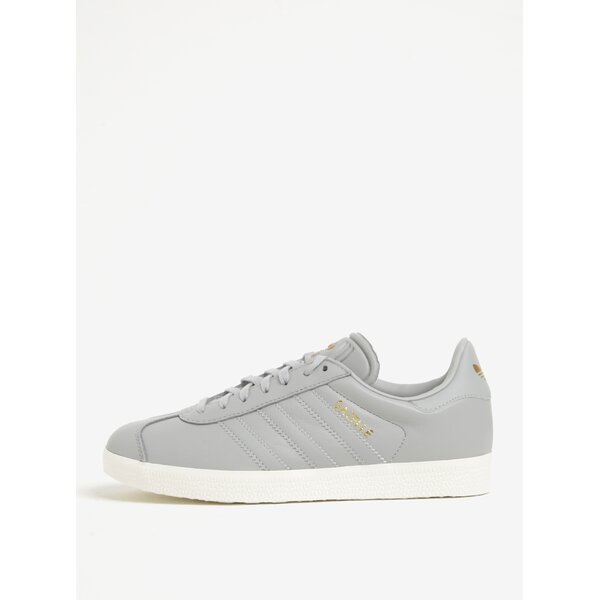 Pantofi sport gri din piele pentru femei adidas Originals Gazelle