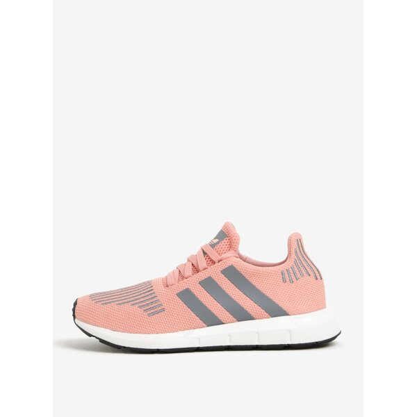 Pantofi sport roz cu gri pentru femei adidas Originals Swift Run