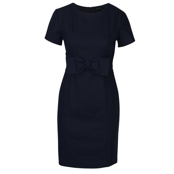 Rochie cambrata bleumarin cu funda Fever London Martha