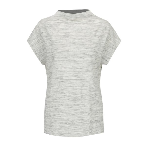 Tricou crem melanj cu guler inalt pentru femei s.Oliver