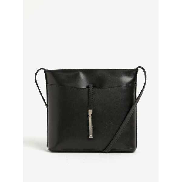 Geanta neagra crossbody din piele pentru femei - KARA