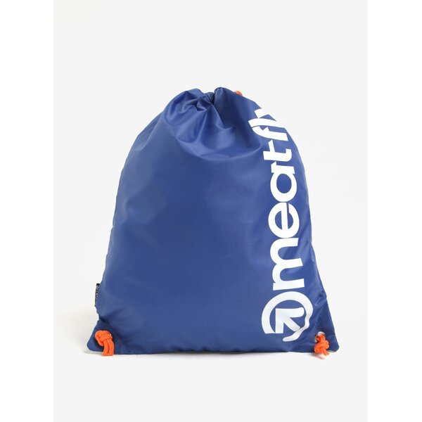 Rucsac albastru inchis&alb cu print logo Meatfly Buck