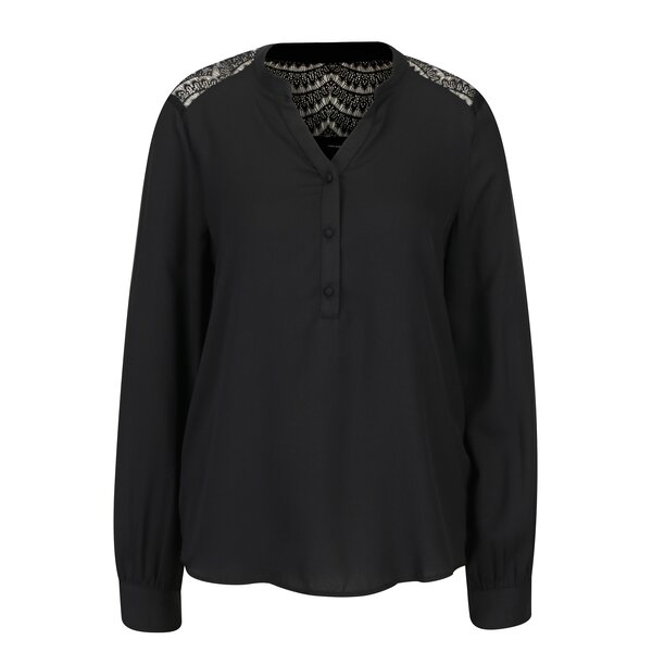 Bluza neagra cu detalii din dantela - VERO MODA Sharpa