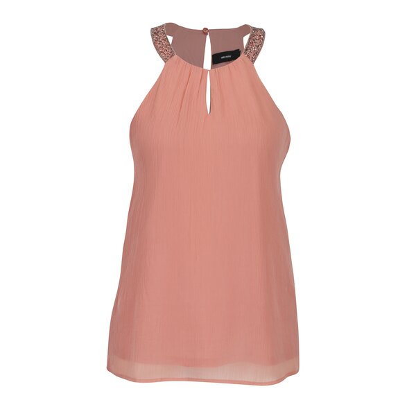 Top roz cu decupaje la guler si aplicatii decorative - VERO MODA Beadi
