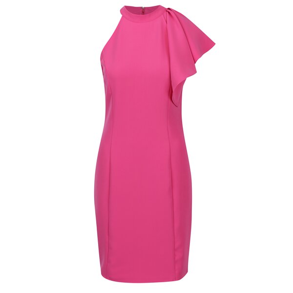 Rochie roz cu decupaj pe umar si maneca liliac - VERO MODA Jinks