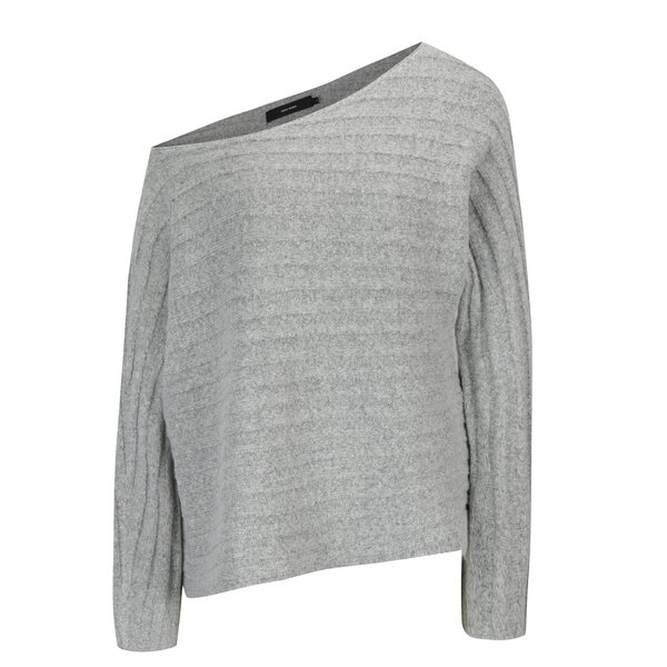 Pulover gri cu decupaj pe un umar VERO MODA Clearlake