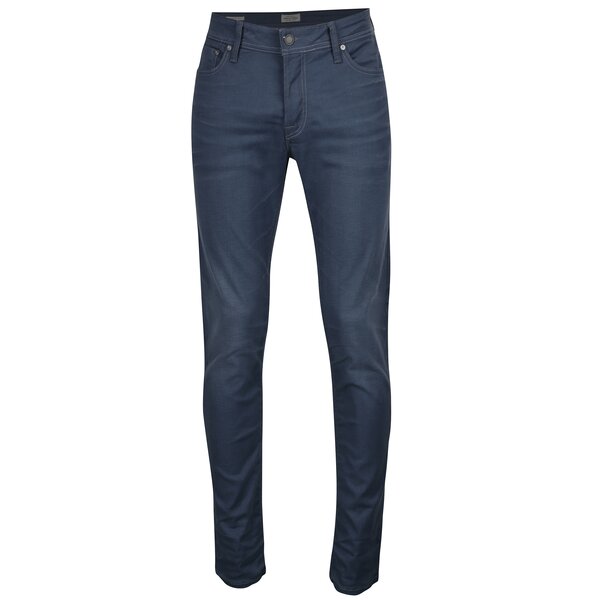 Blugi albastri slim fit pentru barbati Jack & Jones Original