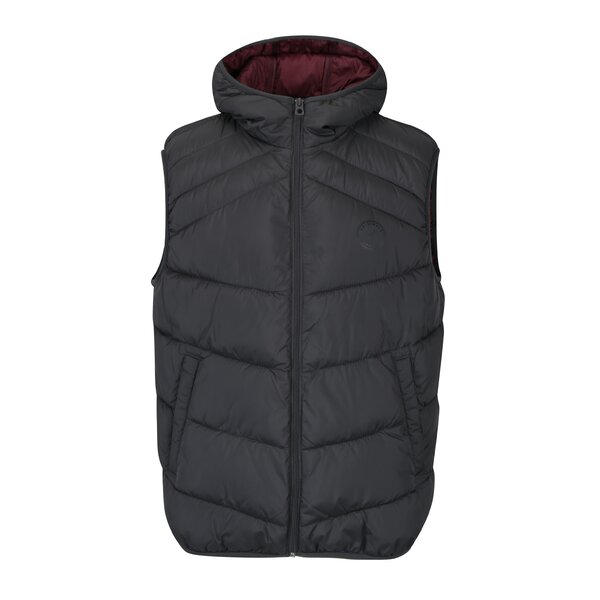 Vesta gri inchis matlasata cu gluga Jack & Jones Landing