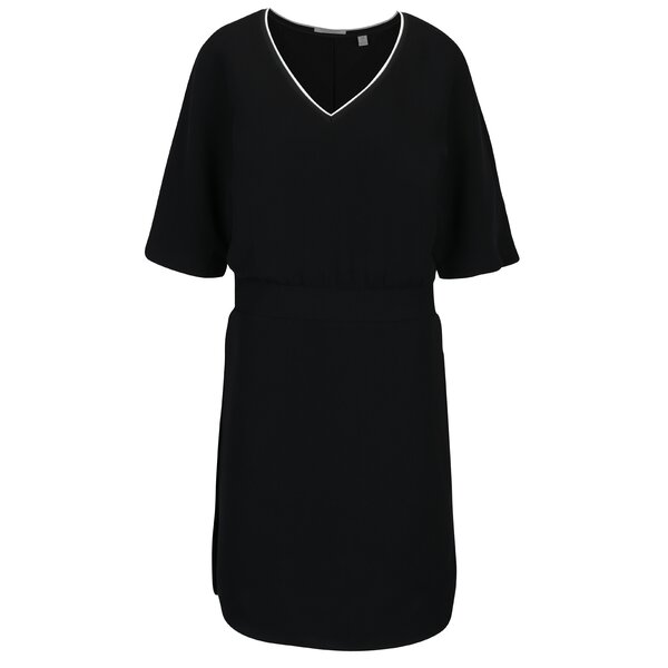 Rochie neagra cu fusta cusutasi decolteu anchior Scotch & Soda