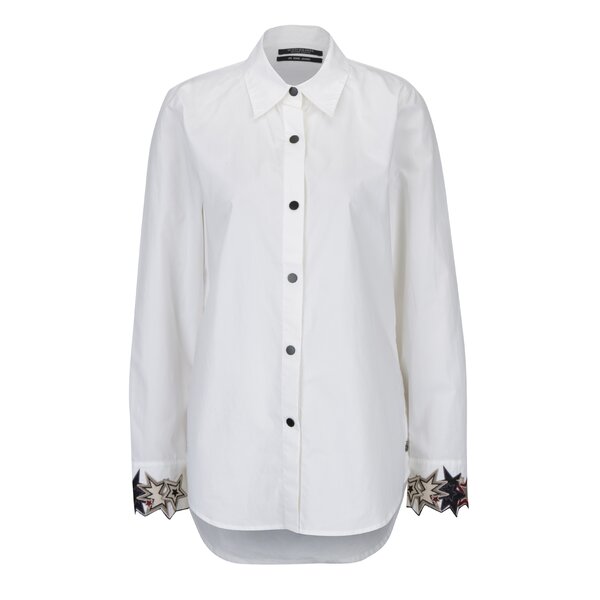 Cmasa crem asimetrica cu aplicatii stea pe maneca Scotch & Soda