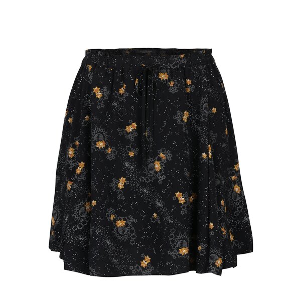 Fusta neagra cu snur in talie si print stele Scotch & Soda