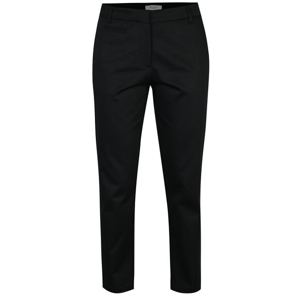 Pantaloni chino negri cu talie medie si buzunare - Selected Femme Audrey