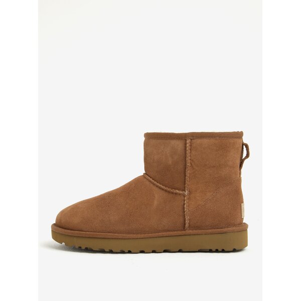 Cizme maro impermeabile scurte din piele - UGG Classic Mini II