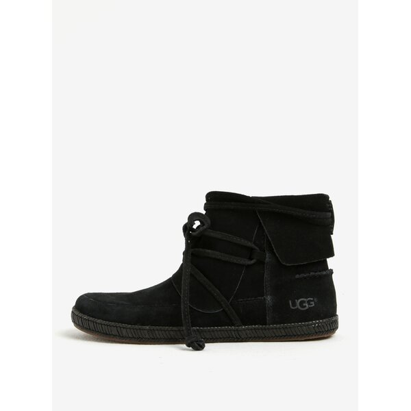 Cizme negre impermeabile din piele cu siret - UGG Reid
