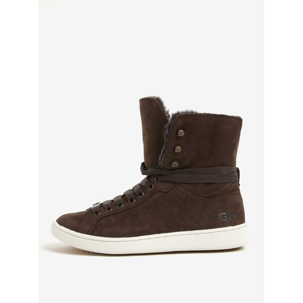 Ghete sport maro inchis impermeabile din piele - UGG Starlyn