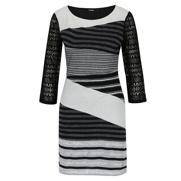 Rochie dreapta cu dungi asimetrice Desigual Irlanda