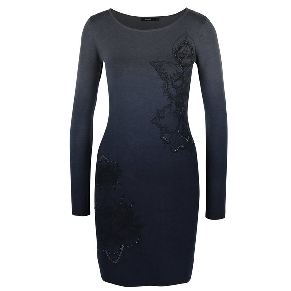 Rochie mulata bleumarin in degrade Desigual Malaga
