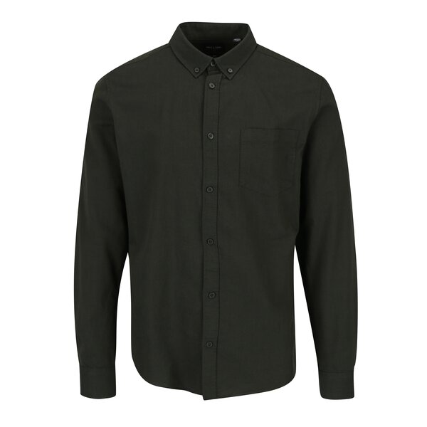 Camasa slim fit verde inchis cu guler buttons down - ONLY & SONS Alvaro