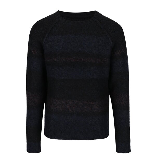 Pulover tricotat negru & bleumarin - ONLY & SONS Ollan