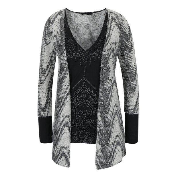 Cardigan cu bluza cu aspect 2 in 1 Desigual Essential