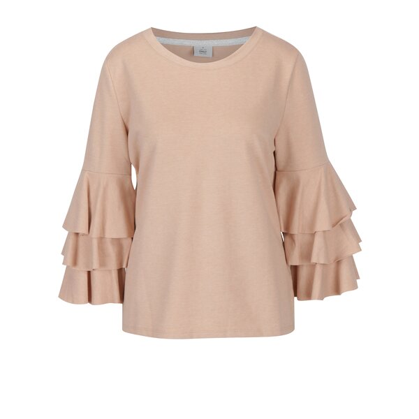 Bluza roz deschis cu volanase pe maneci - ONLY Ancona