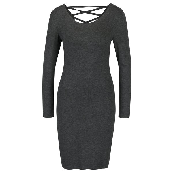 Rochie gri melanj cu snur incrucisat in spate - ONLY Rina String