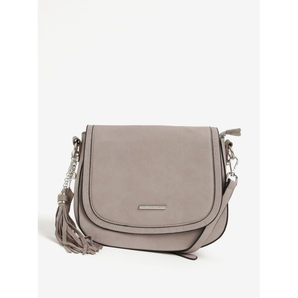 Geanta bej crossbody cu tinte si franjuri - Liberty by Gionni Lyla
