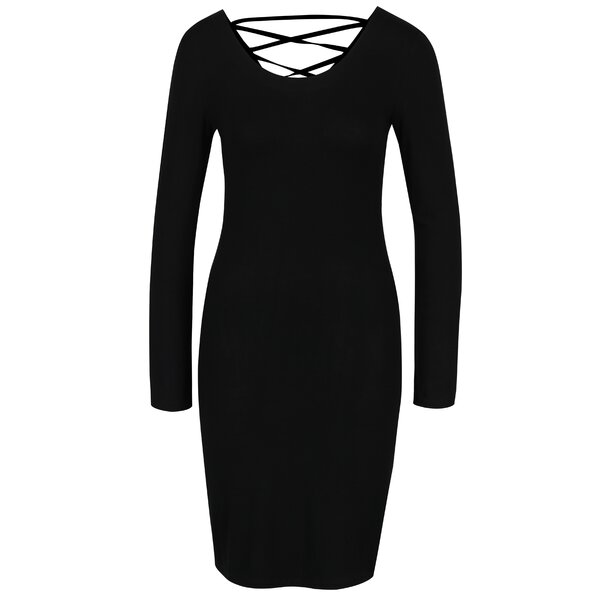 Rochie neagra cu snur incrucisat in spate - ONLY Rina String