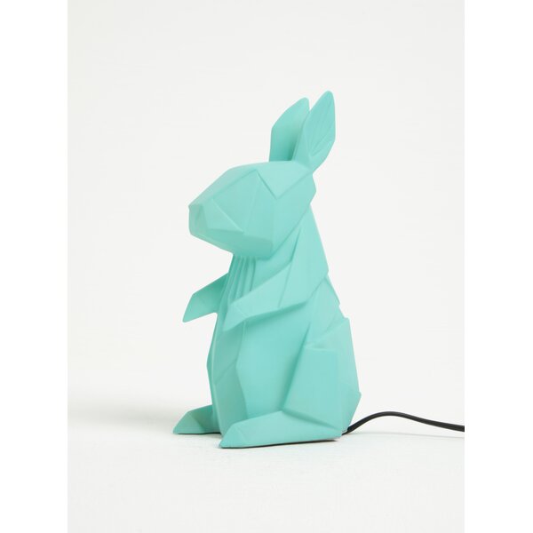 Lampa LED turcoaz in forma de iepuras origami - Disaster Rabbit