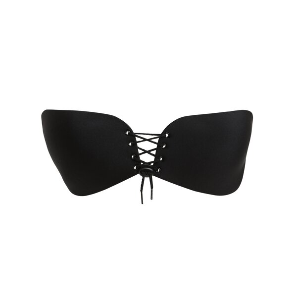 Sutien push up negru cu adeziv fara bretele Eves Bra