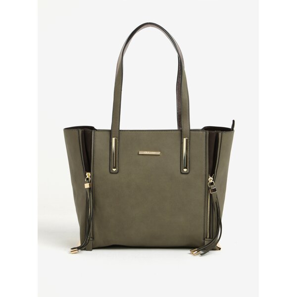 Geanta shopper verde cu franjuri Liberty by Gionni Audra