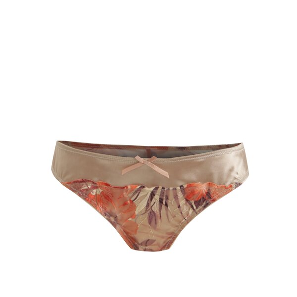Chilot brazilian din satin si tulle cu model floral Eden Lingerie